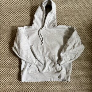 Aritzia TNA Light Gray Boyfriend Pullover Hoodie